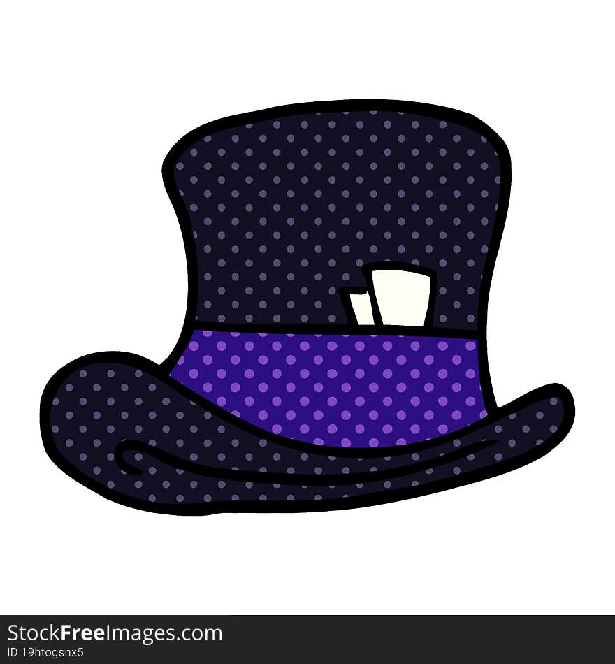 cartoon doodle top hat