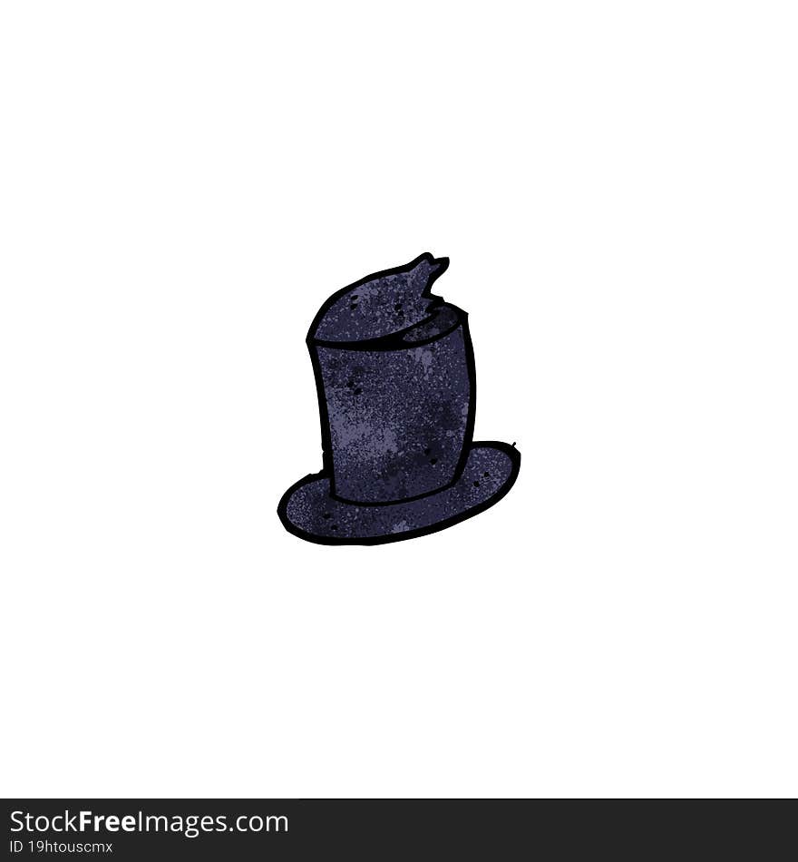 cartoon old top hat