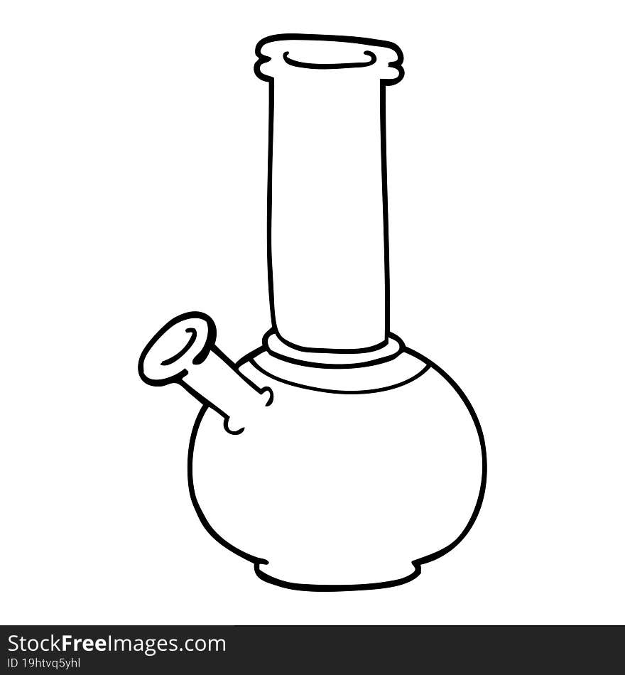 Line Drawing Cartoon Bong