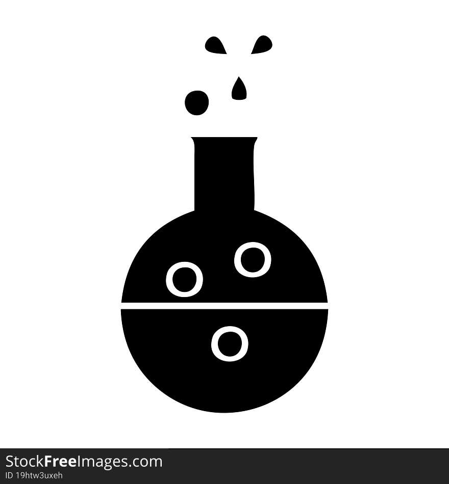 Flat Symbol Chemistry Tube