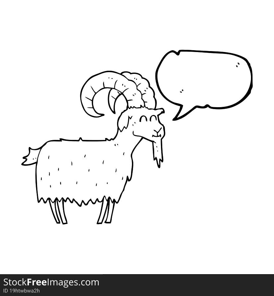 speech bubble cartoon goat