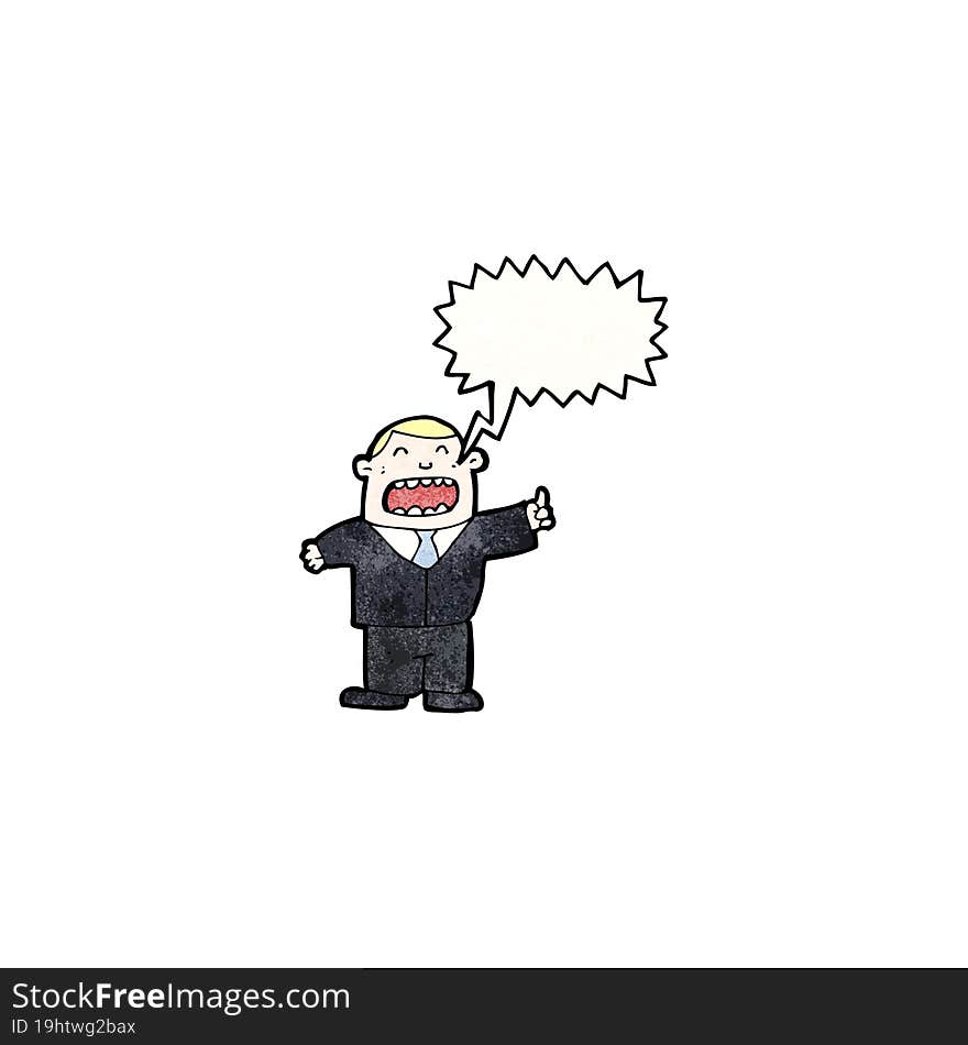 shouting boss cartoon