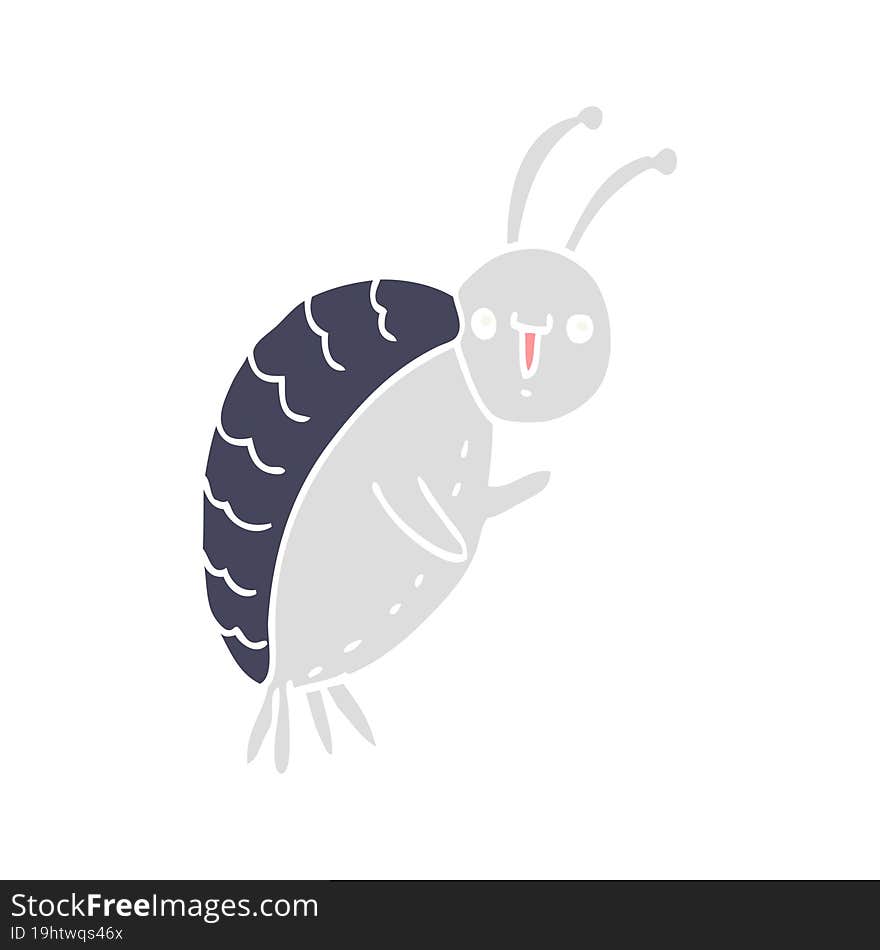 flat color style cartoon beetle