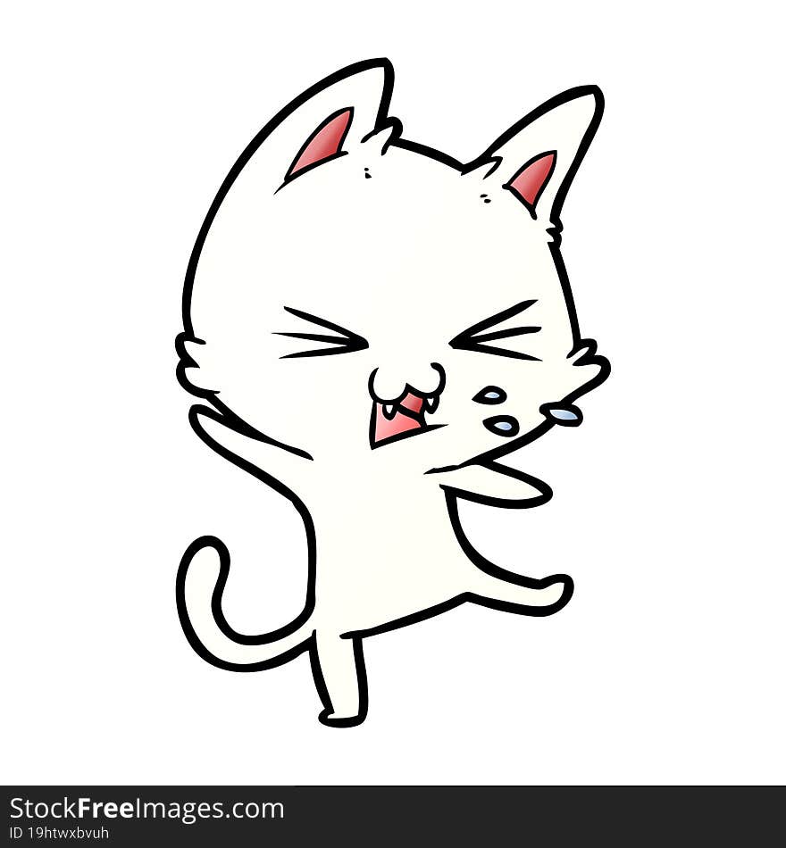 cartoon cat throwing a tantrum. cartoon cat throwing a tantrum