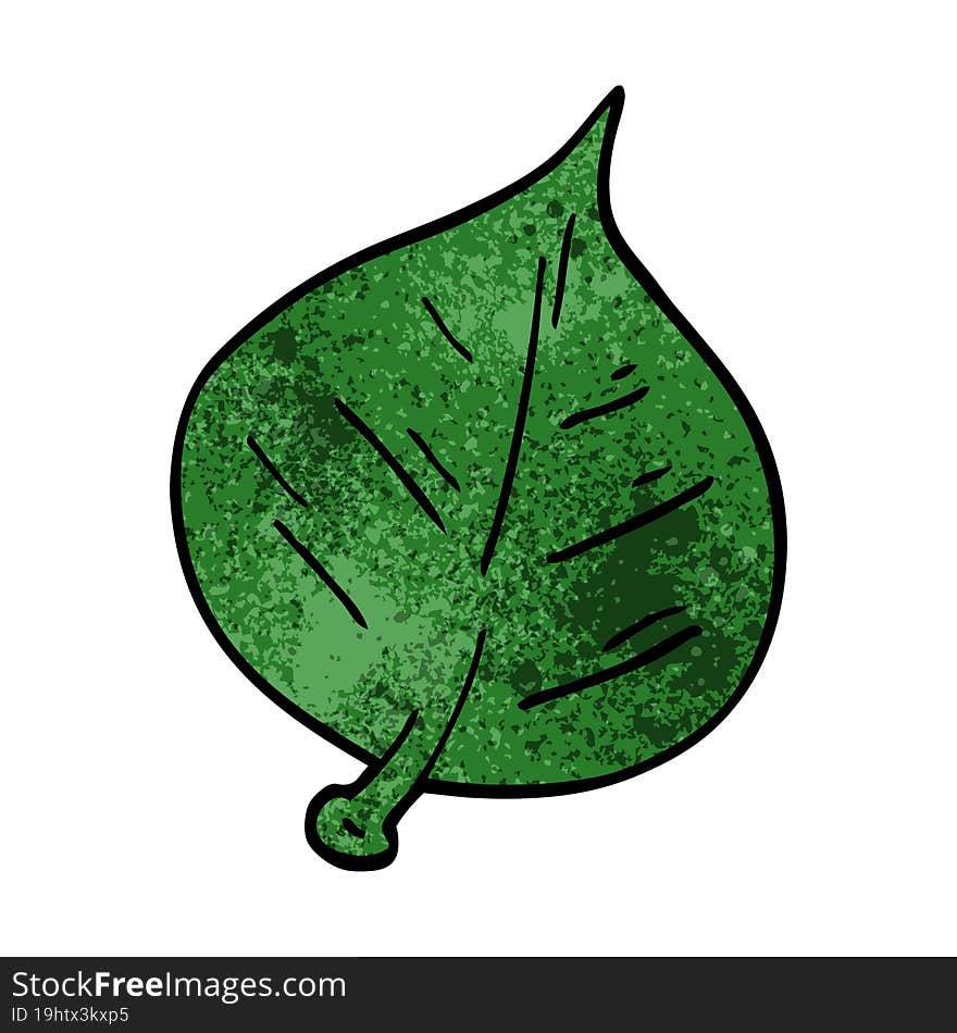 Cartoon Doodle Leaf