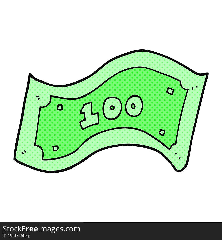 cartoon 100 dollar bill