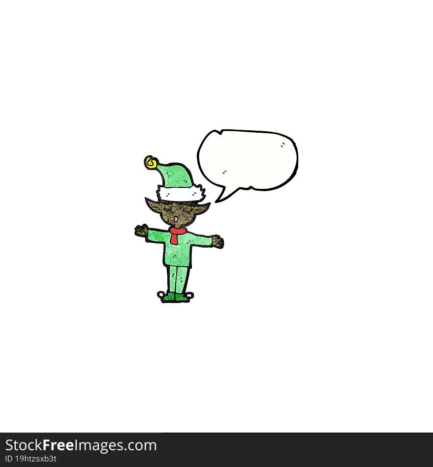 cartoon christmas elf