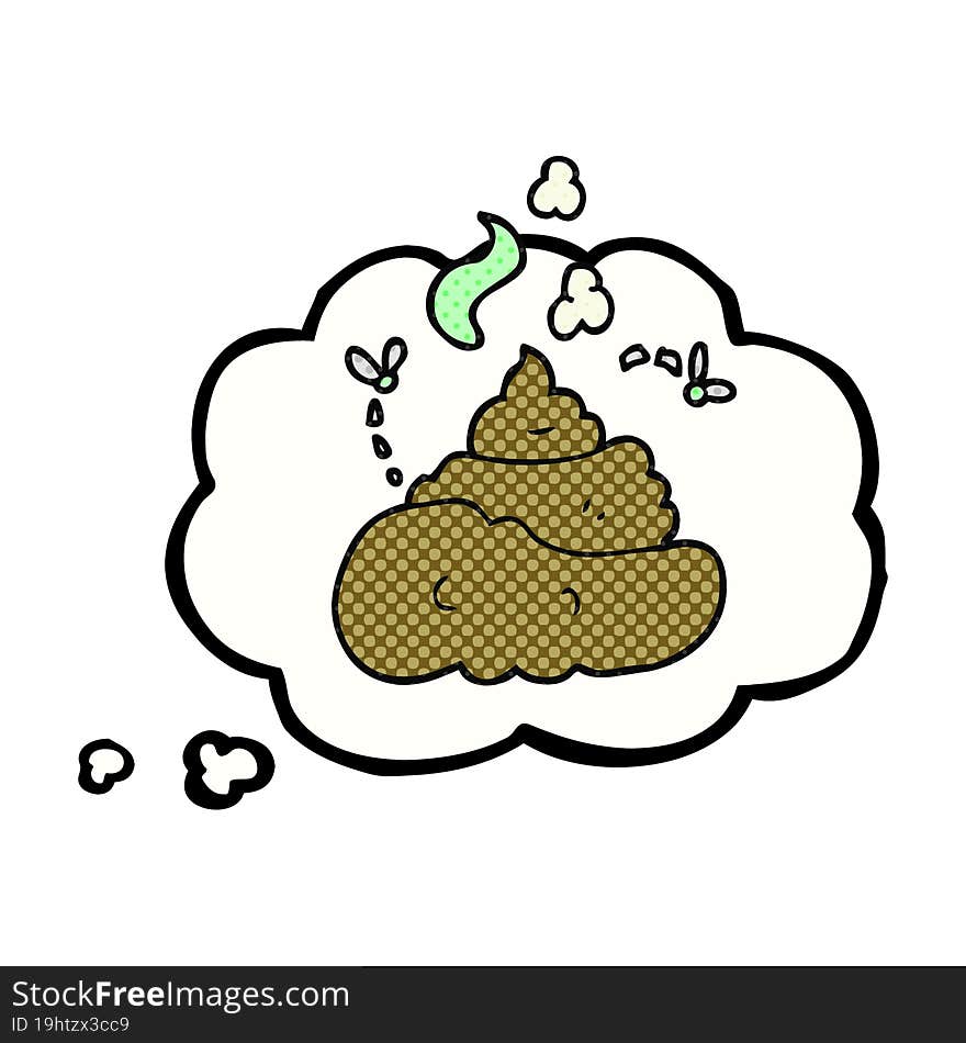 thought bubble cartoon gross poop