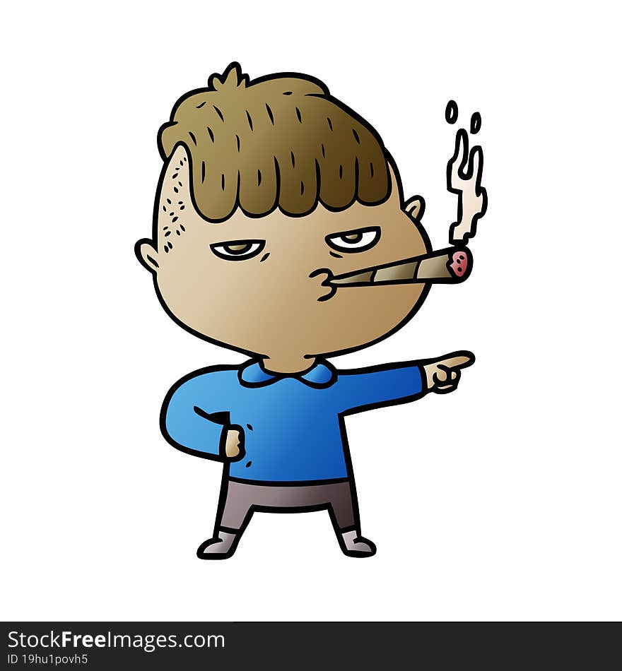 cartoon man smoking. cartoon man smoking