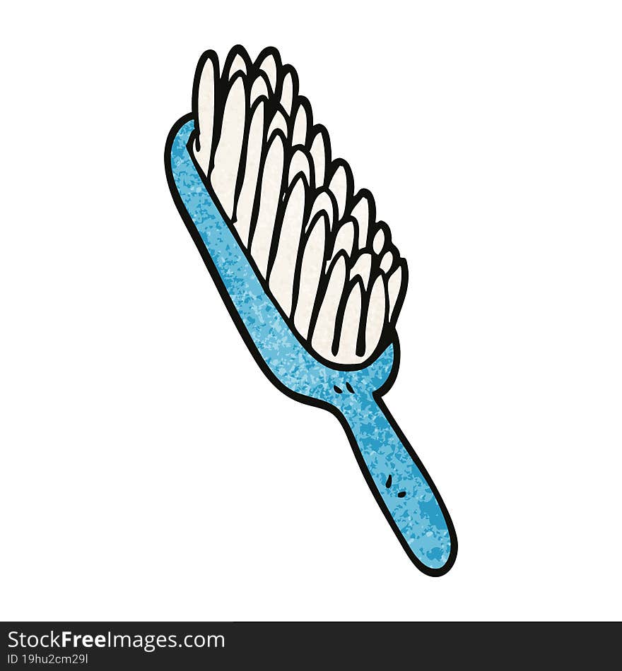 cartoon doodle hair brush