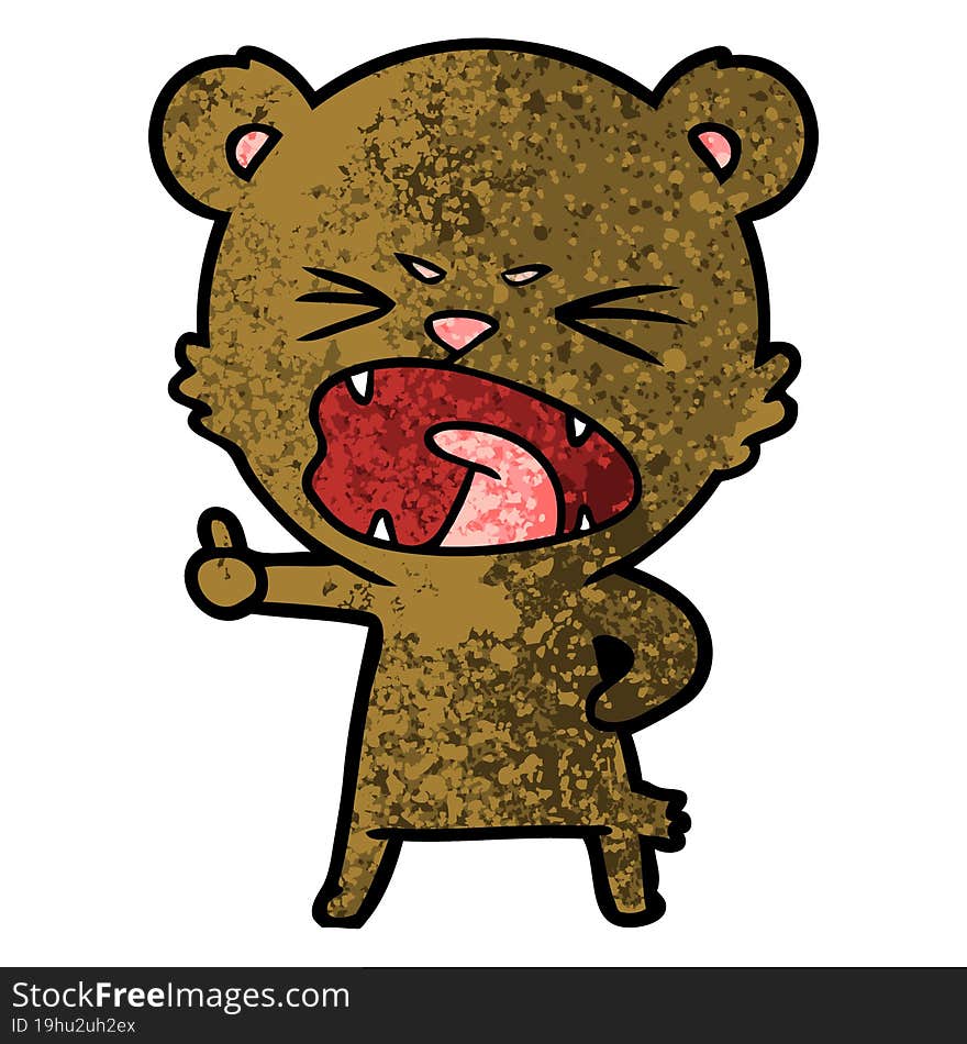 angry cartoon bear. angry cartoon bear