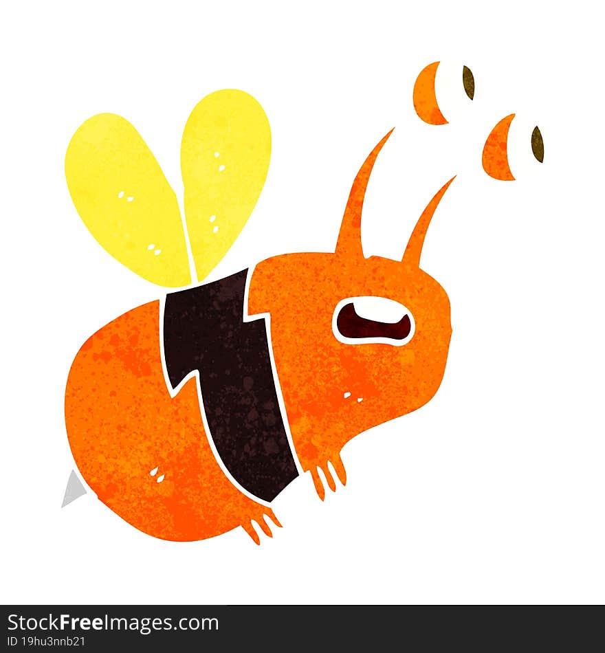 Cartoon Frightened Bee