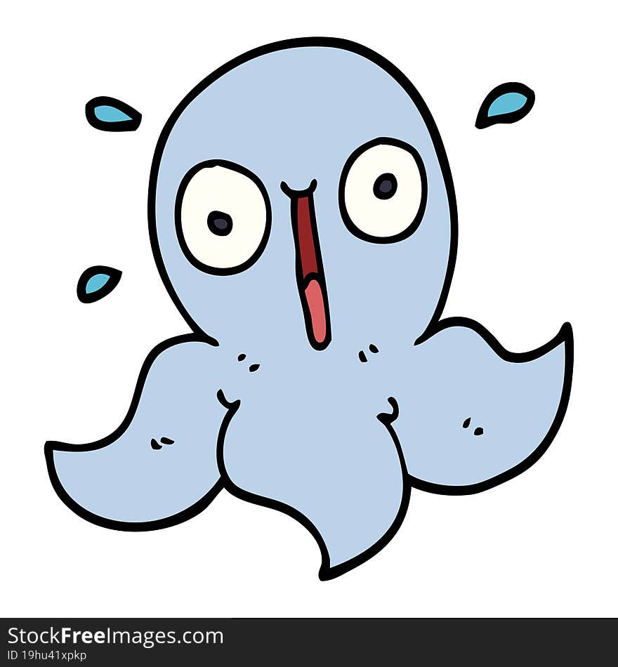 cartoon doodle funny octopus