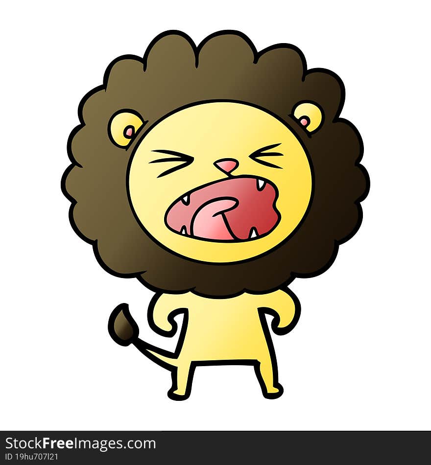 cartoon angry lion. cartoon angry lion