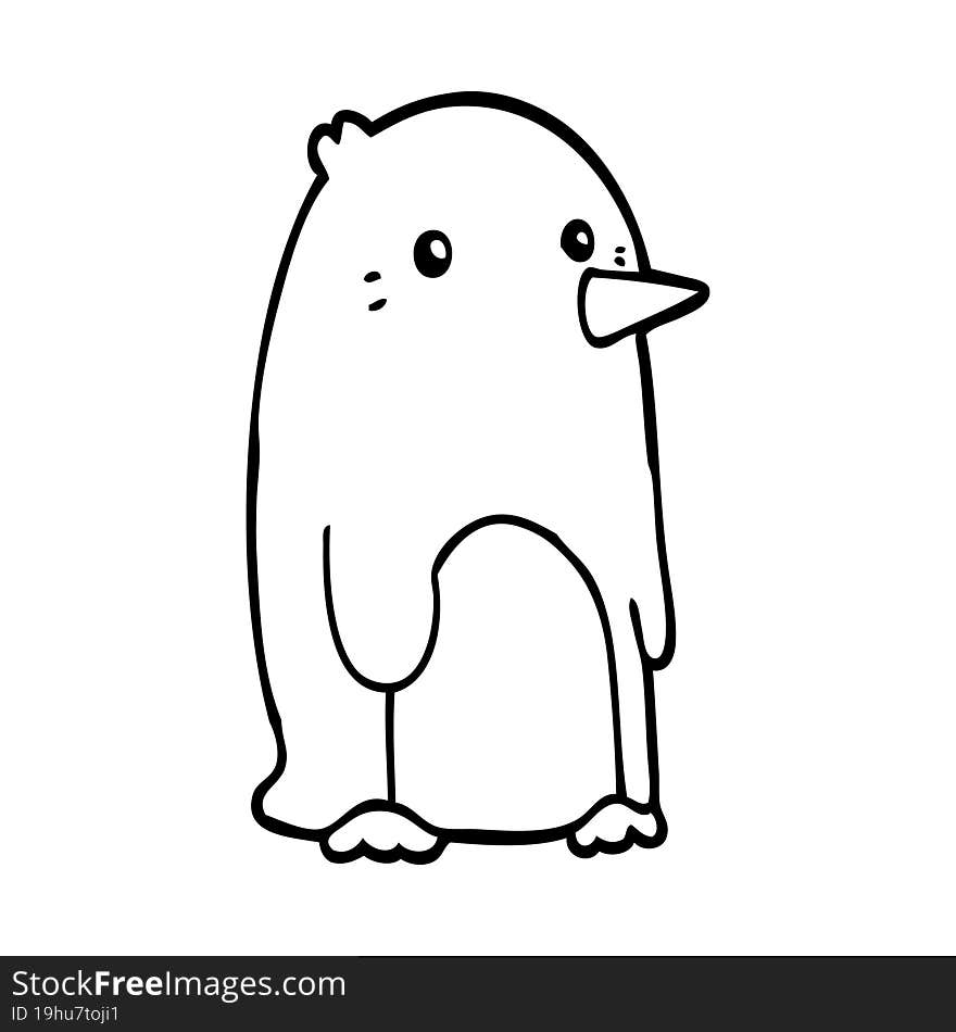 cartoon penguin