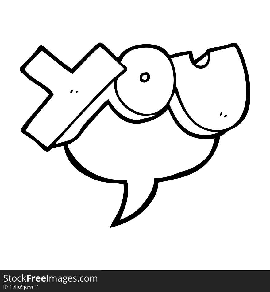 speech bubble cartoon you symbol