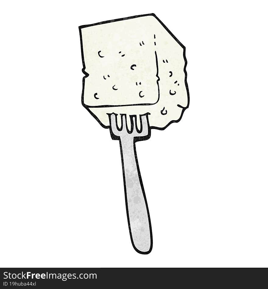 textured cartoon tofu