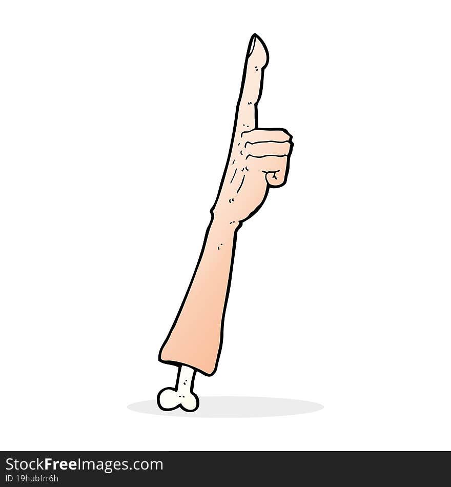 cartoon pointing arm