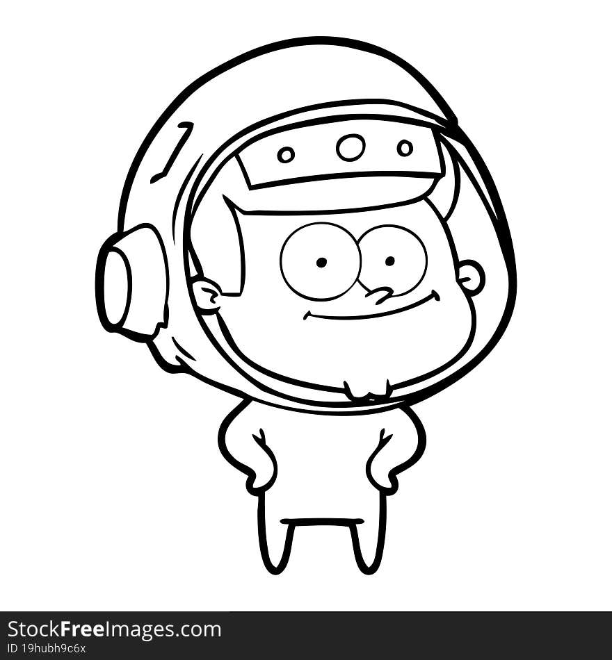 happy astronaut cartoon. happy astronaut cartoon