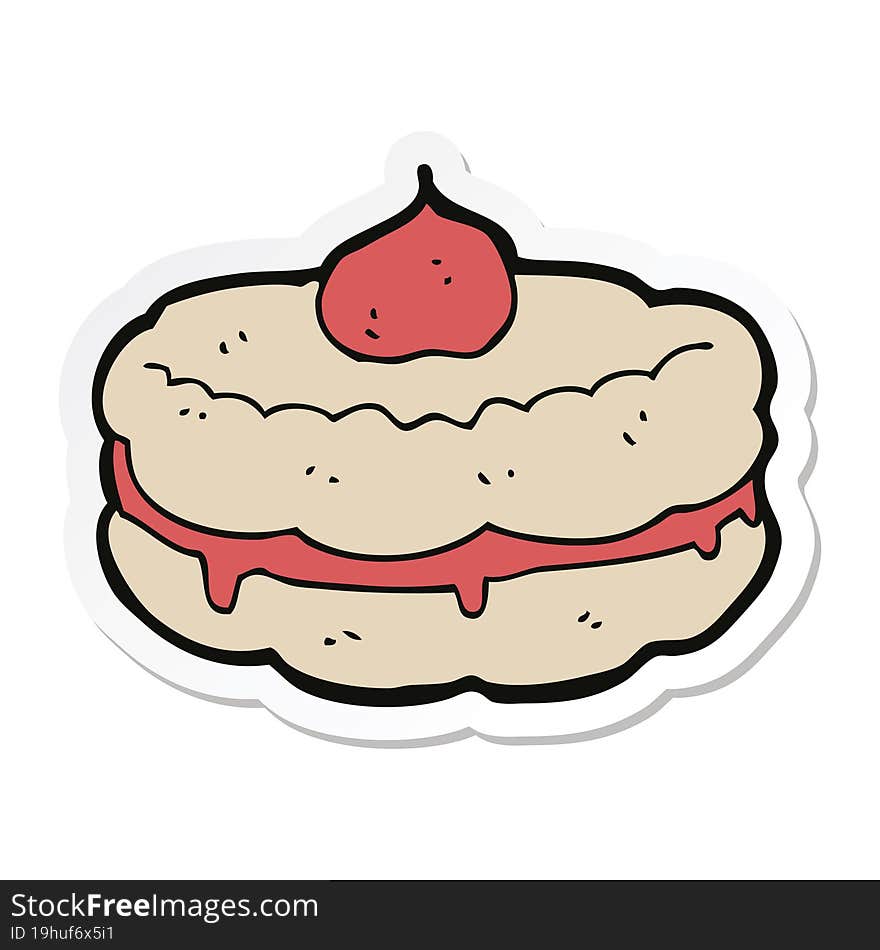 sticker of a cartoon biscuit