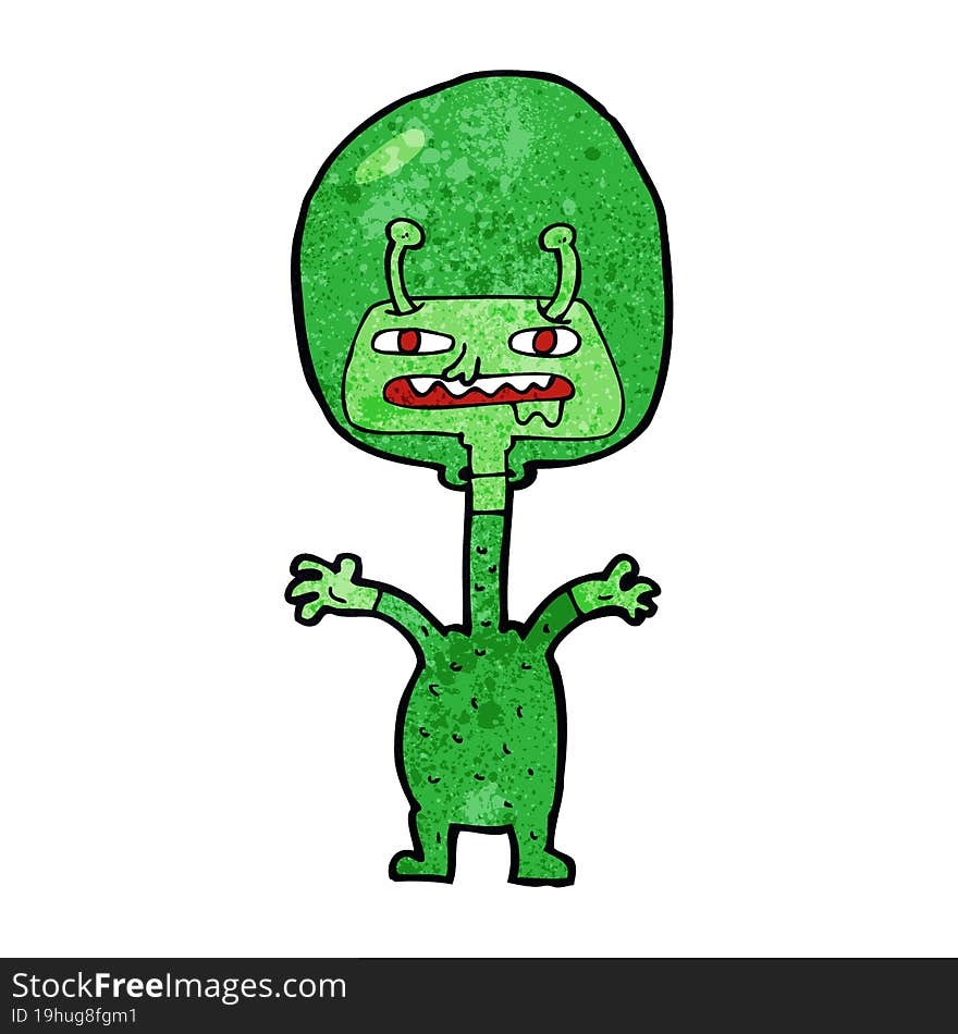 cartoon space alien