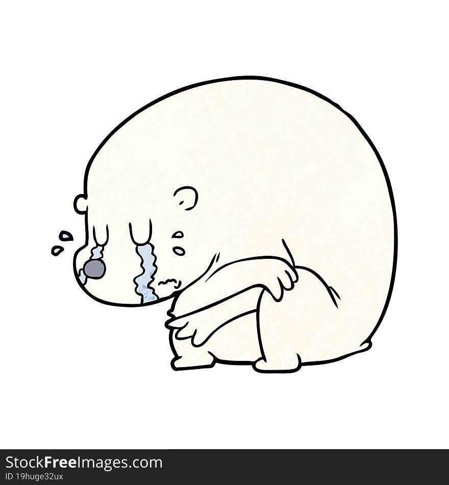 big tough polar bear crying. big tough polar bear crying