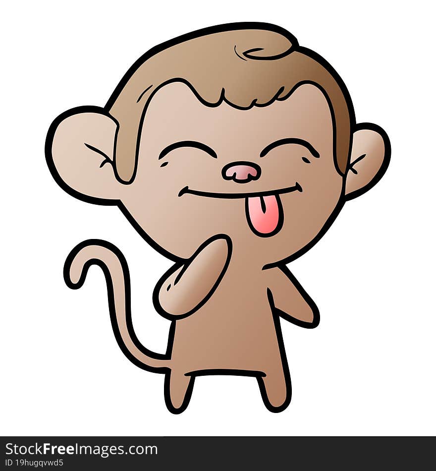 funny cartoon monkey. funny cartoon monkey