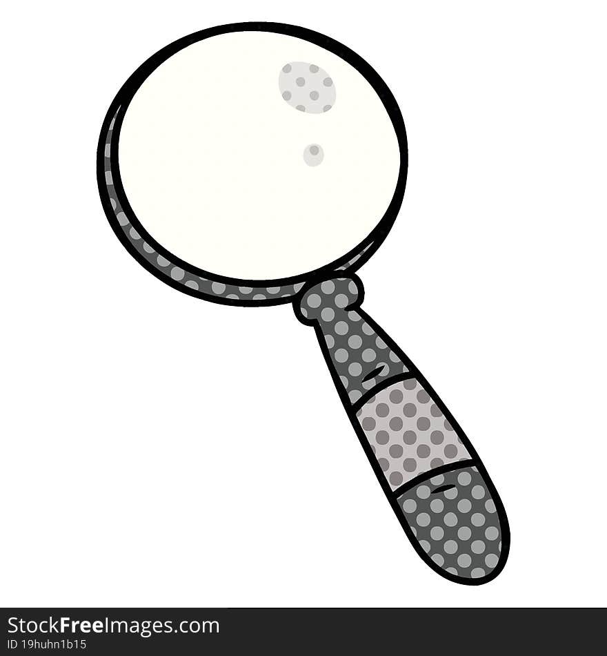 cartoon doodle of a magnifying glass