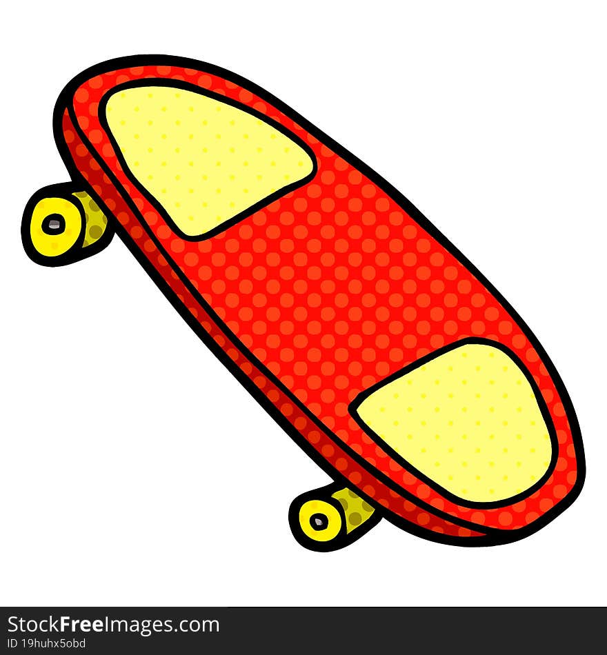 Cartoon Doodle Skateboard