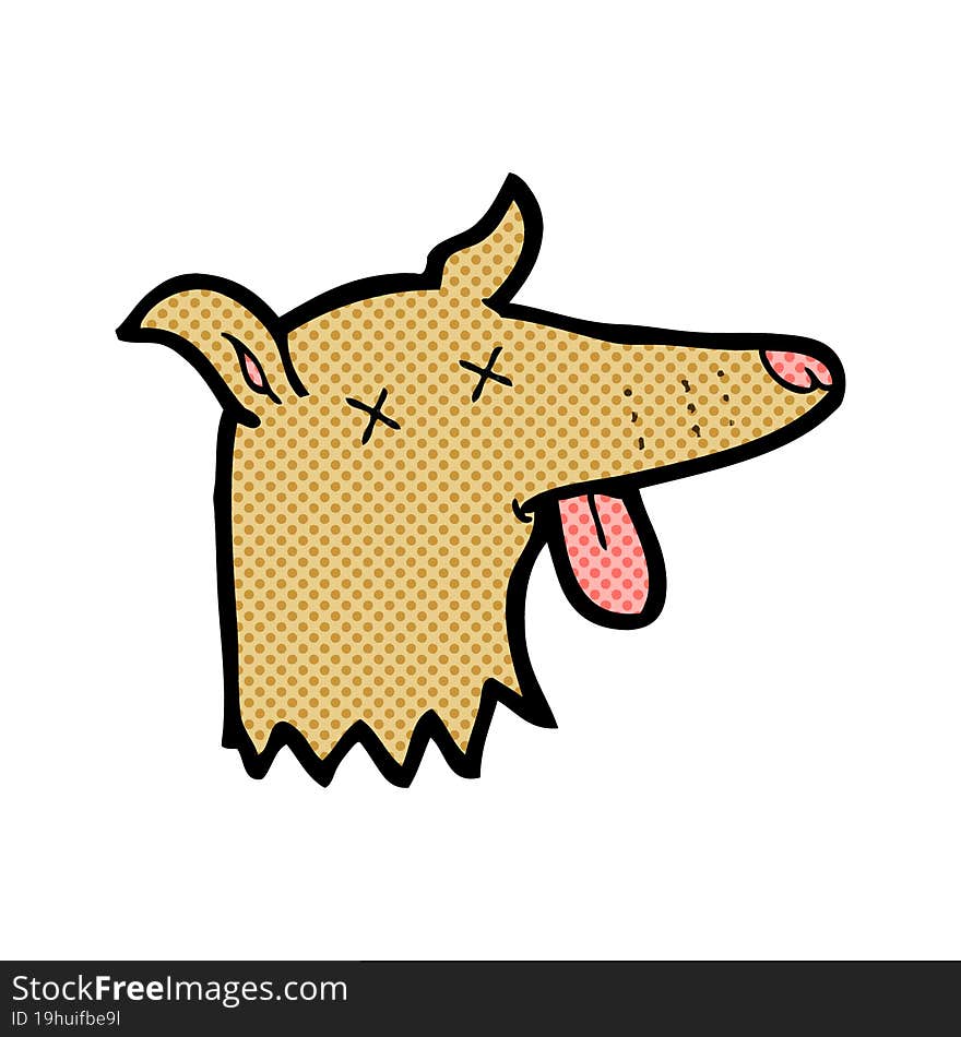 Cartoon Dead Dog Face