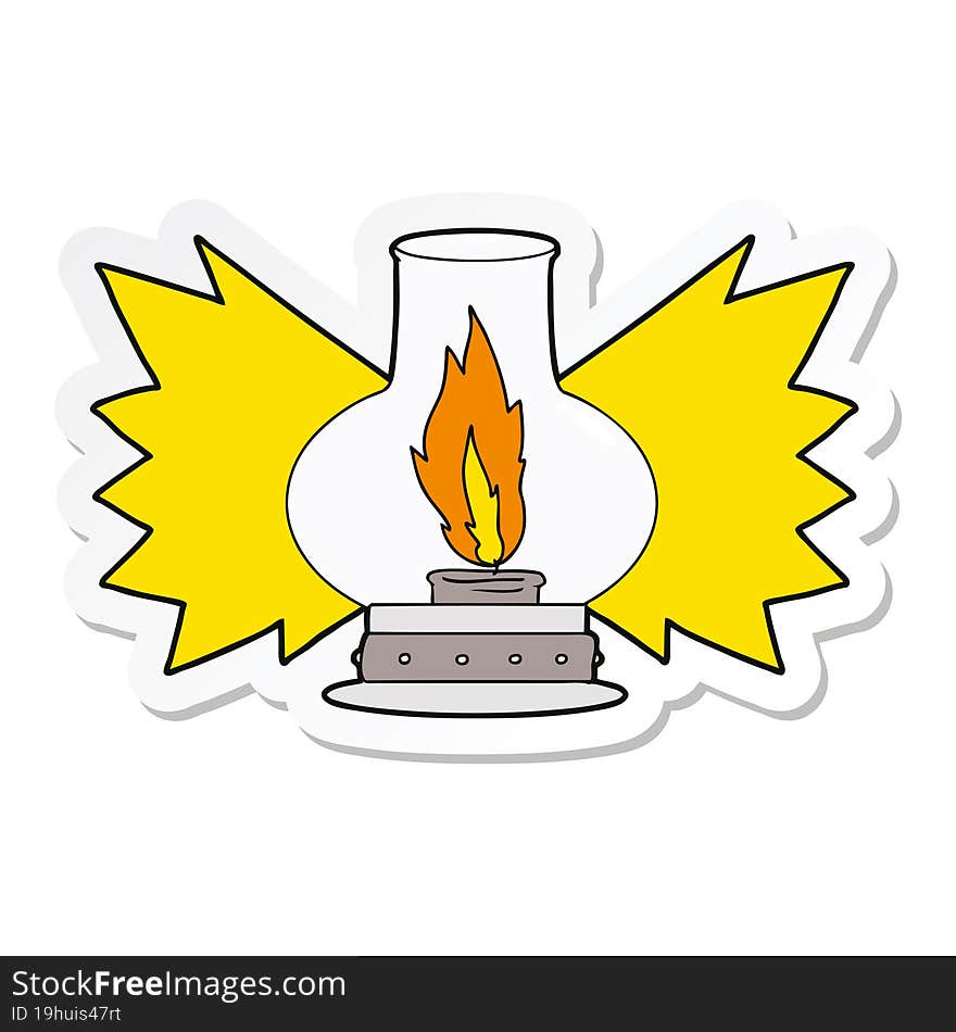 Sticker Of A Cartoon Lantern