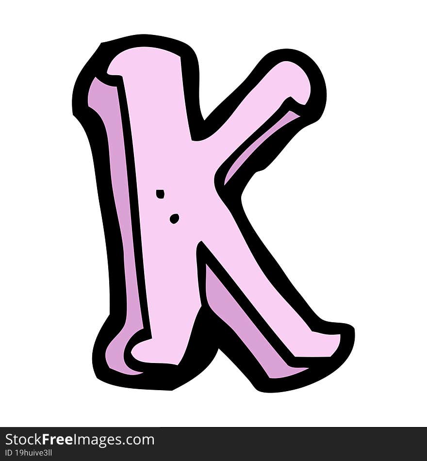 Cartoon Letter K