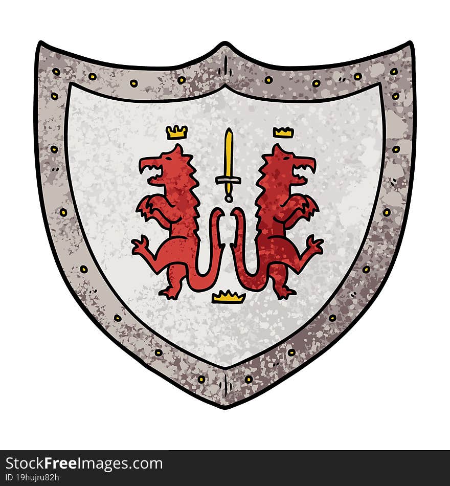 cartoon heraldic shield. cartoon heraldic shield