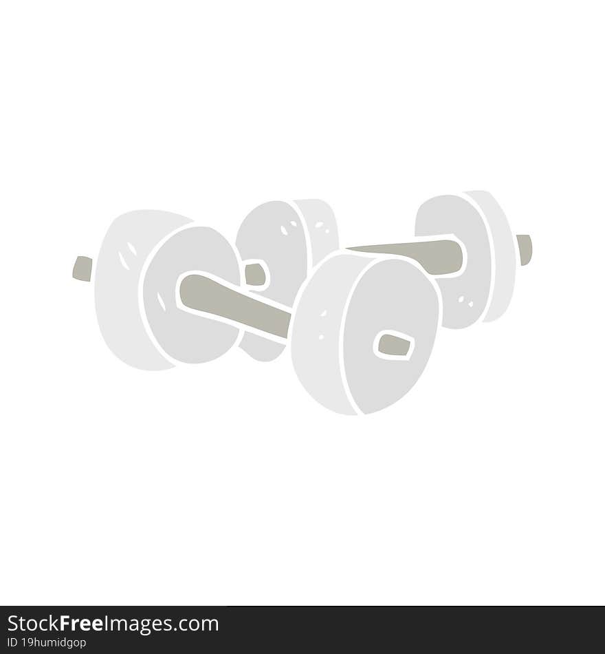 flat color illustration of a cartoon dumbbells