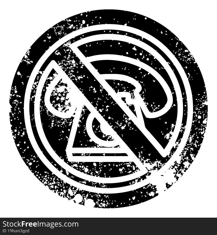 No Cold Calling Distressed Icon