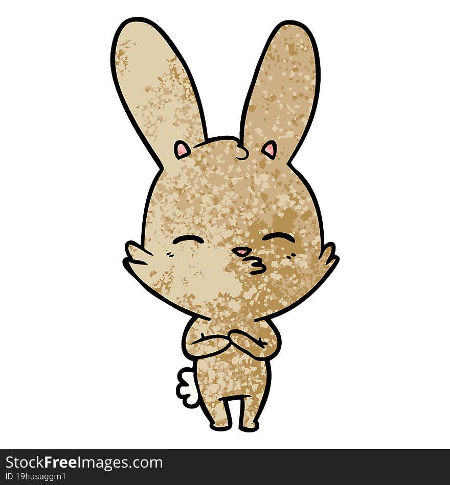 curious bunny cartoon. curious bunny cartoon