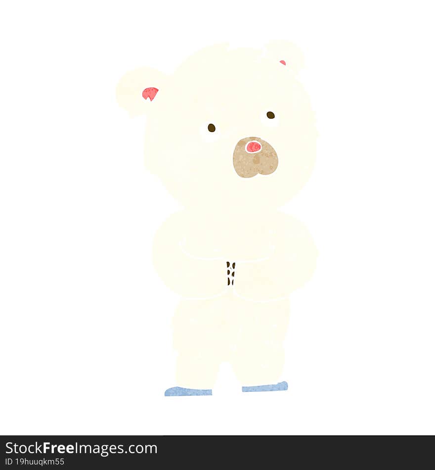 cartoon polar bear cub