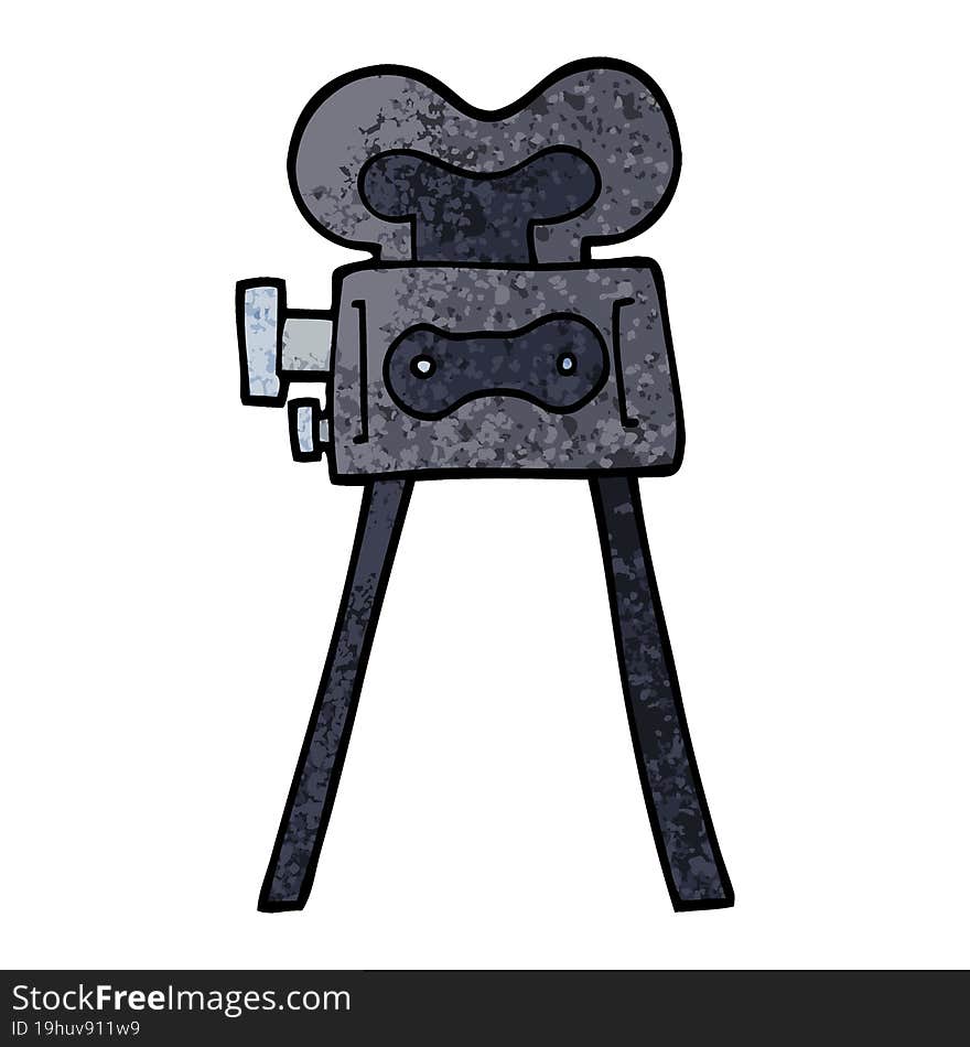 Grunge Textured Illustration Cartoon Film Camera