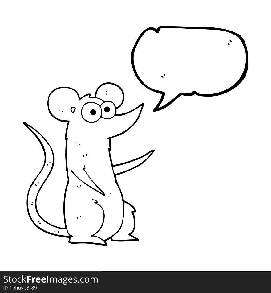 speech bubble cartoon mouse