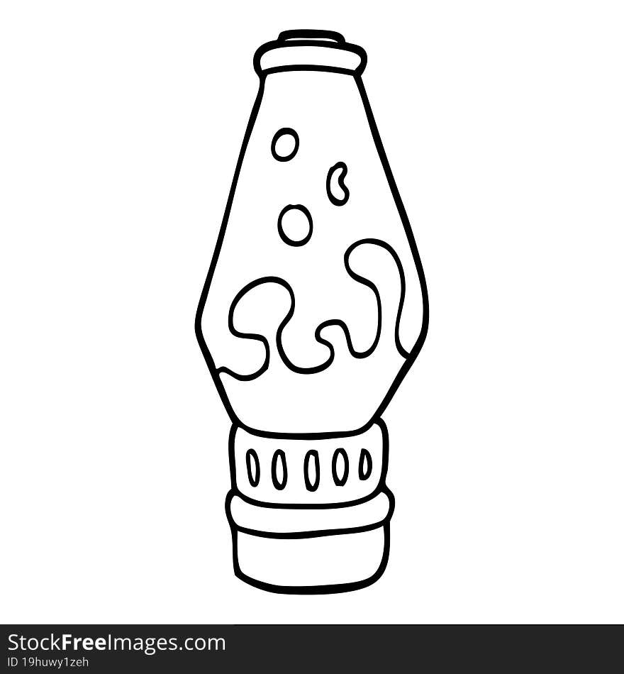 black and white cartoon lava lamp