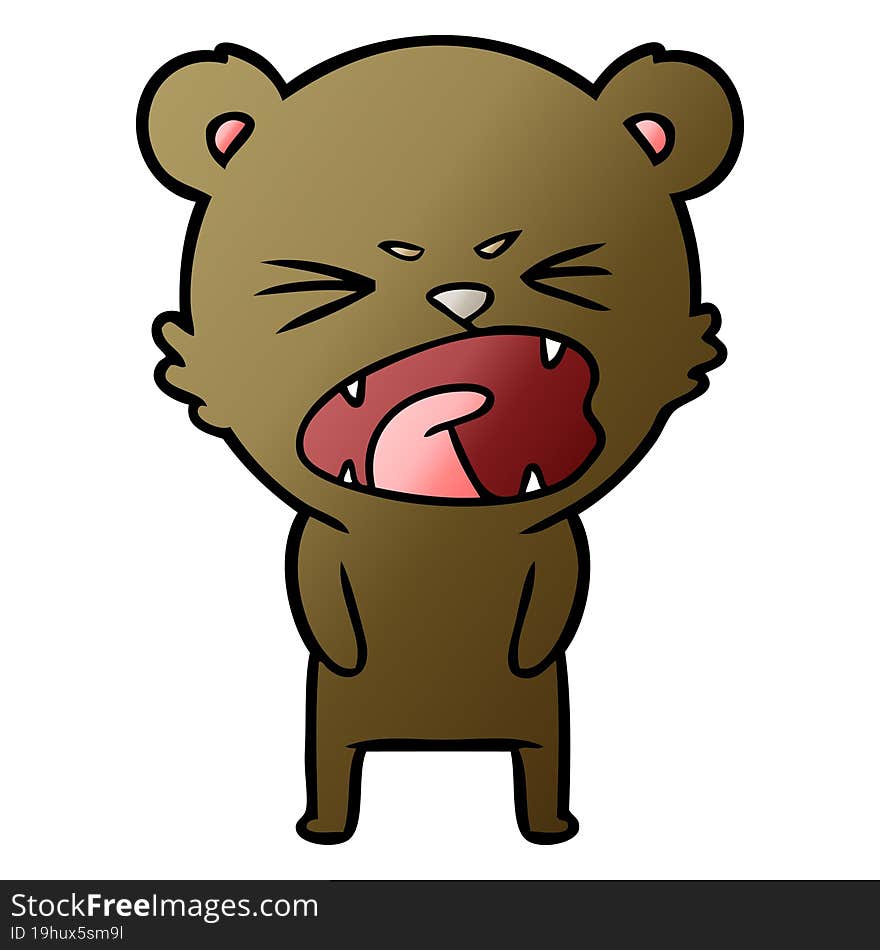 angry cartoon bear. angry cartoon bear