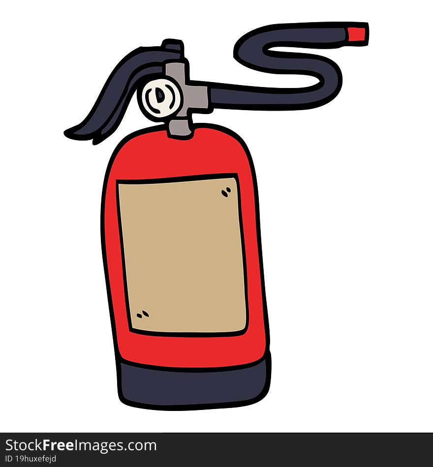 Cartoon Doodle Fire Extinguisher