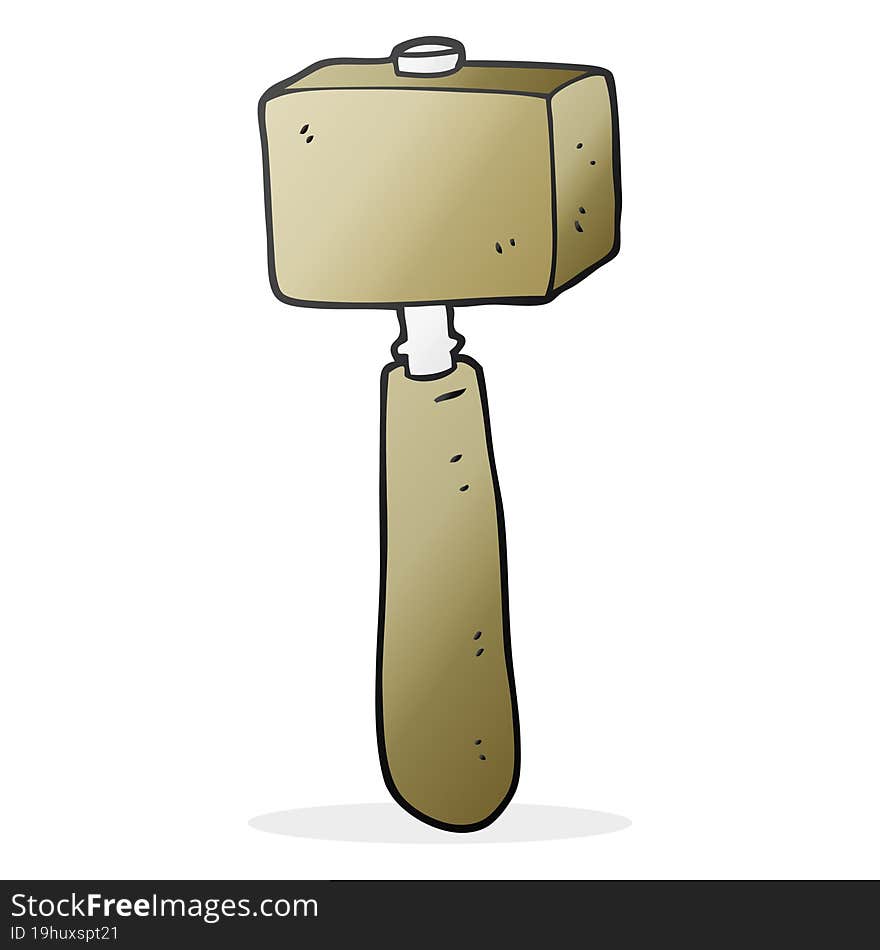 freehand drawn cartoon mallet