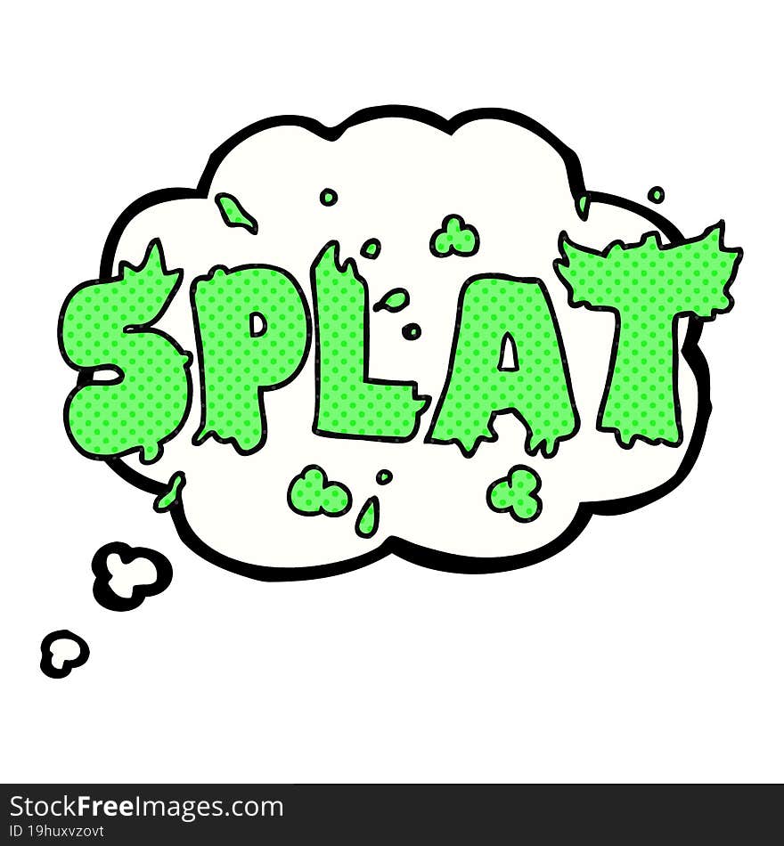 Thought Bubble Cartoon Splat