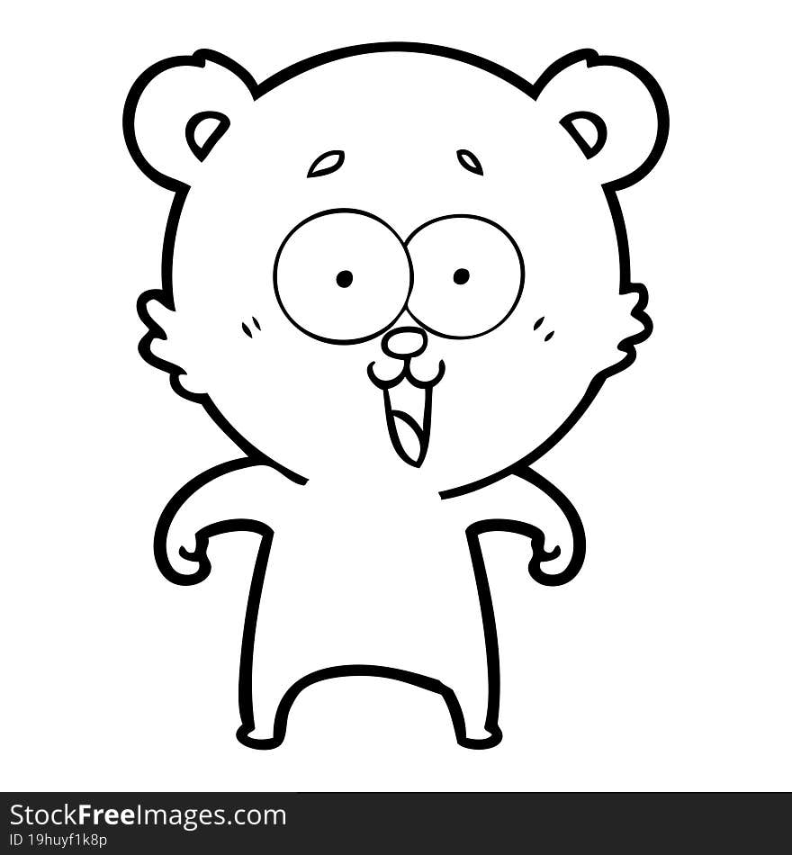 laughing teddy  bear cartoon. laughing teddy  bear cartoon