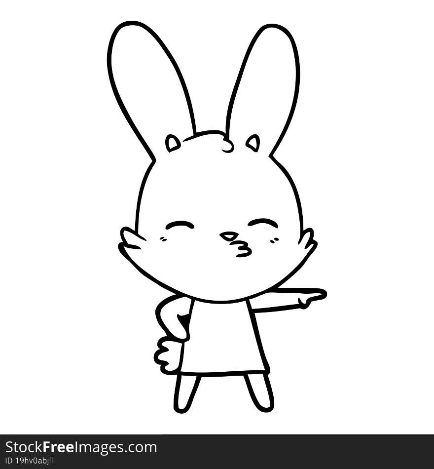 curious bunny cartoon. curious bunny cartoon