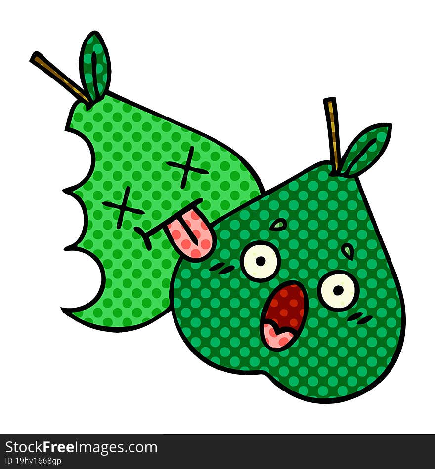 Comic Book Style Cartoon Pears