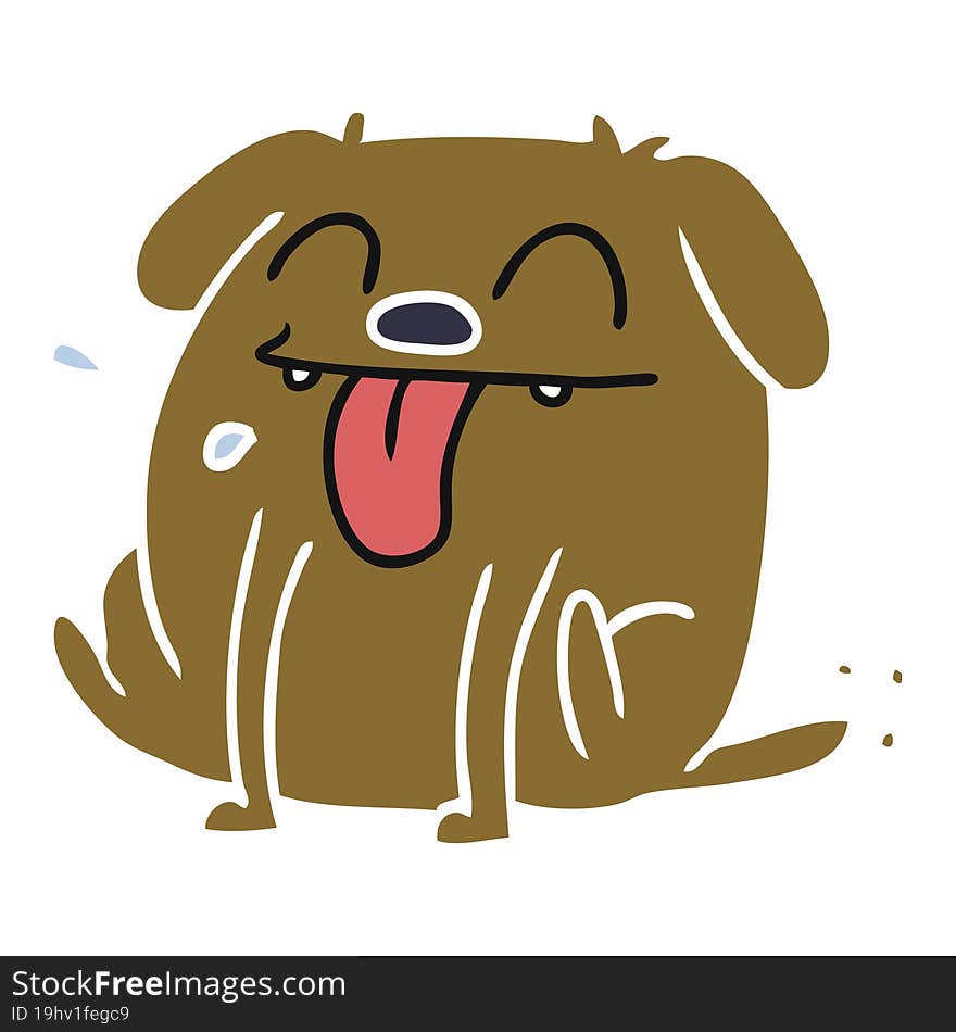 cartoon of cute kawaii dog