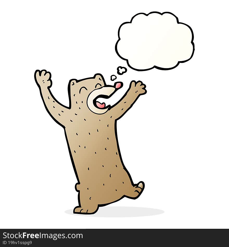 Cartoon Bear With Thought Bubble