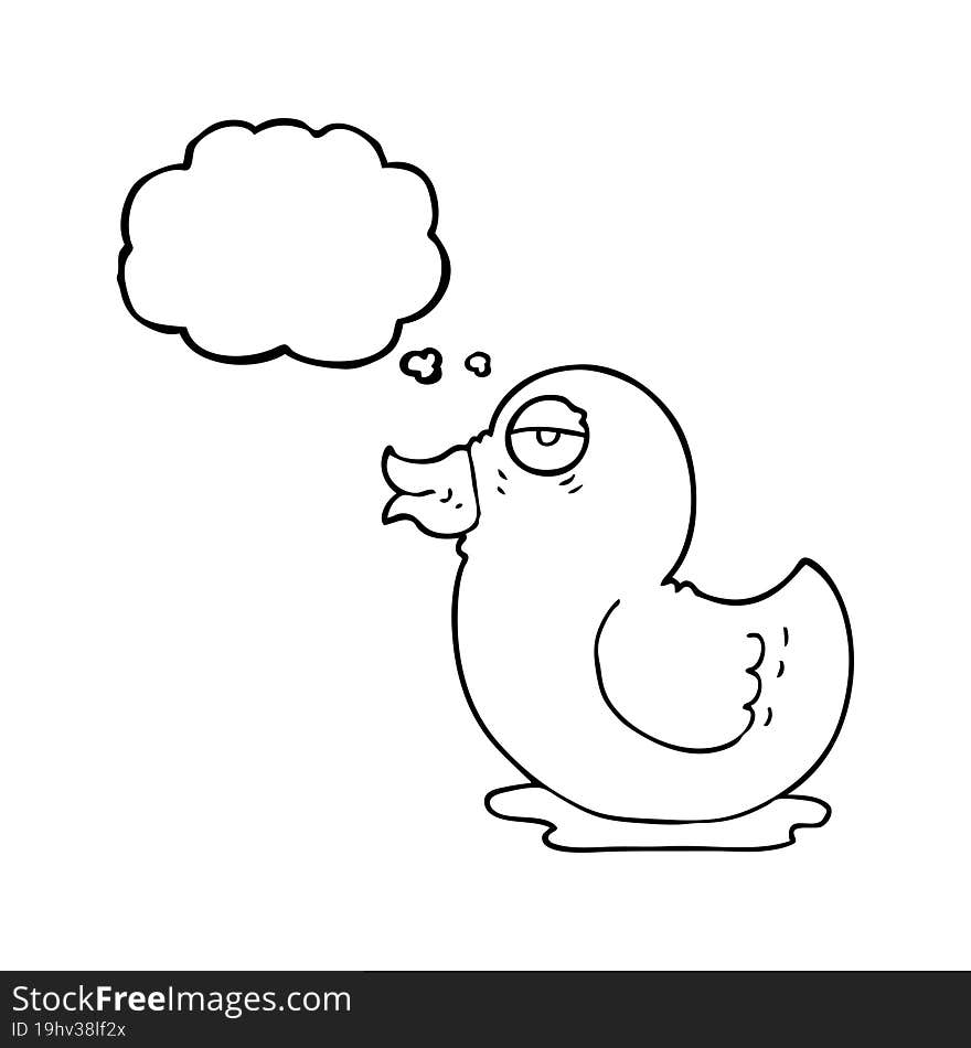 Thought Bubble Cartoon Rubber Duck